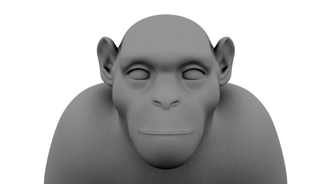 chimpanzee 3D Model .c4d .max .obj .3ds .fbx .stl .blend