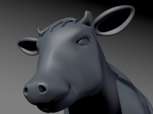 cow model with uvs Modelo 3D