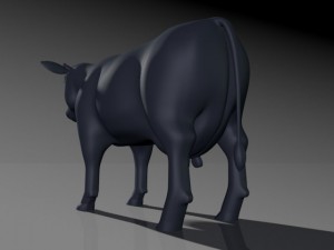 cow model with uvs Modelo 3D