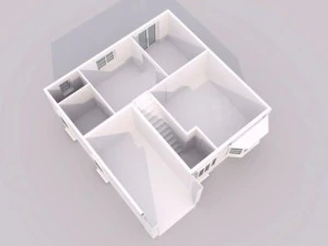 2 story brick house 3D Model