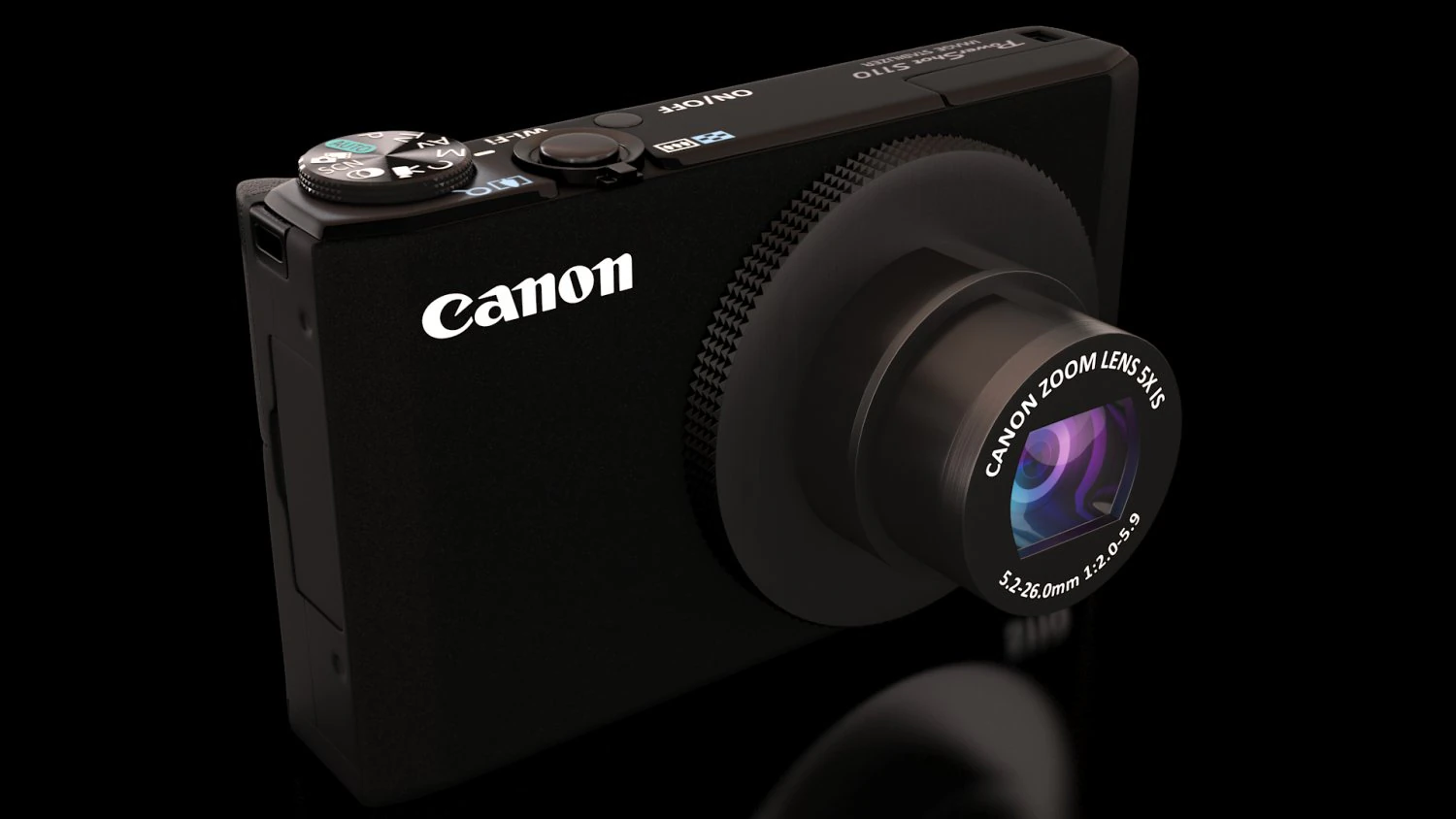canon powershot s110 digital camera 3D Model .c4d .max .obj .3ds .fbx .stl .blend 
