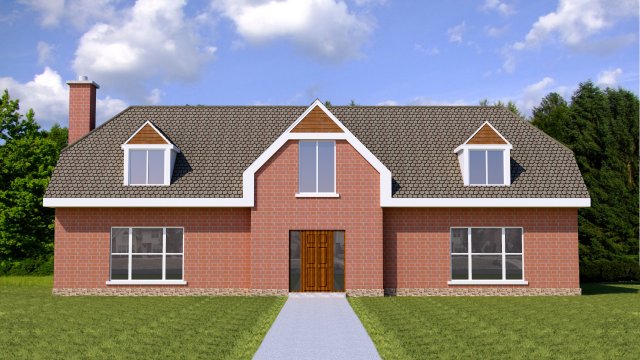 2 storey house  low poly 3D 模型 .c4d .max .obj .3ds .fbx .stl .blend 