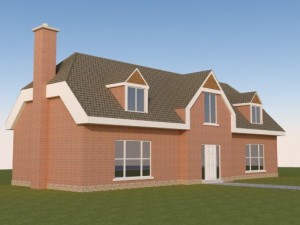 2 storey house  low poly 3D 模型