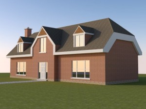 2 storey house  low poly 3D 模型
