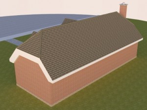 2 storey house  low poly 3D 模型