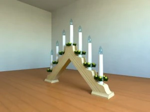 christmas candle bridge 3D Model