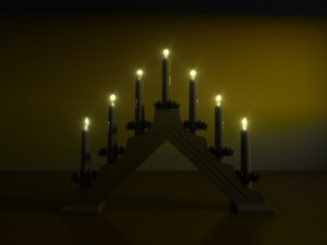 christmas candle bridge 3D Модель