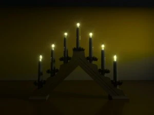 christmas candle bridge 3D Model