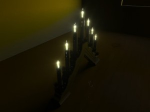 christmas candle bridge 3D Модель