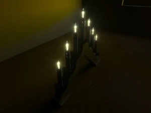 christmas candle bridge 3D Model
