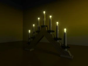 christmas candle bridge 3D Model