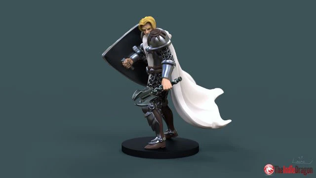3d printable human cleric miniature 3D Print Model .c4d .max .obj .3ds .fbx .stl .blend 