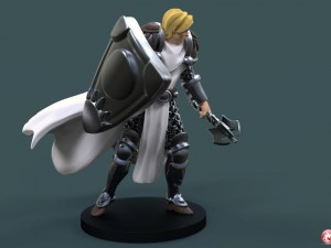 3d printable human cleric miniature 3D-Druckmodell