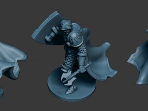 3d printable human cleric miniature 3D-Druckmodell