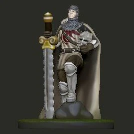 3d printable human paladin miniature 3D Print Model .c4d .max .obj .3ds .fbx .stl .blend 