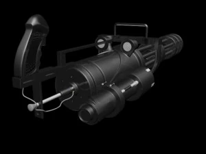 minipistola caw m134 Modello 3D