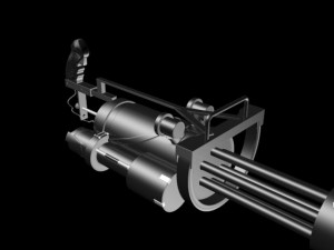 caw m134 minigun 3D Model