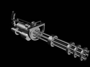 caw m134 minigun 3D Model