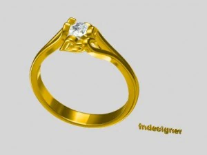 anello nuziale Modello 3D