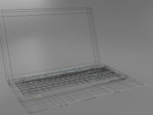 notebook lowpoly Modelo 3D