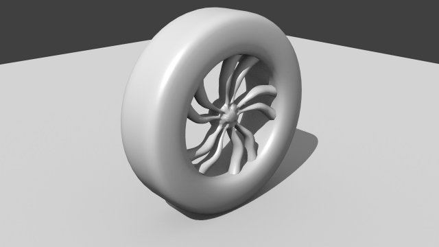 simple car wheel 3Dモデル .c4d .max .obj .3ds .fbx .stl .blend 
