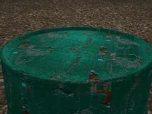 rusty barrel bump mapped 3D Model