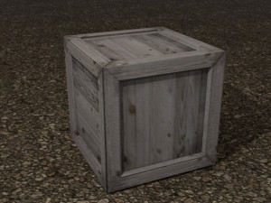 wooden box bump mapped 3D Model