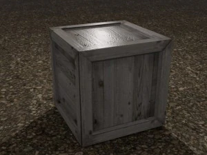wooden box bump mapped 3D Model