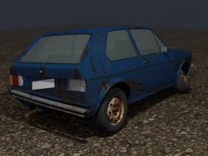 abandoned car bump mapped 3D Model