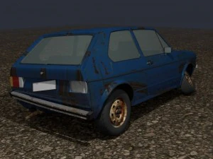abandoned car bump mapped 3D Model