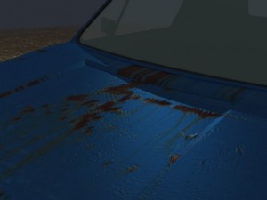 abandoned car bump mapped 3D Model