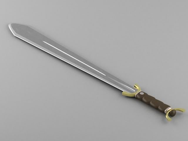 sword Model 3D .c4d .max .obj .3ds .fbx .stl .blend 