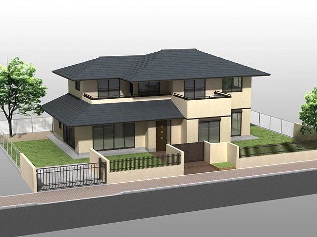 perspective house01 3D Model .c4d .max .obj .3ds .fbx .stl .blend 