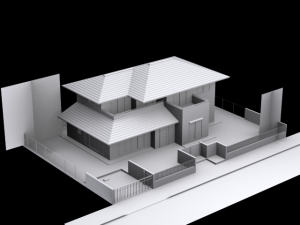 perspective house01 Model 3D