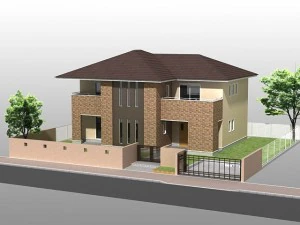 перспективный дом02 3D Модель