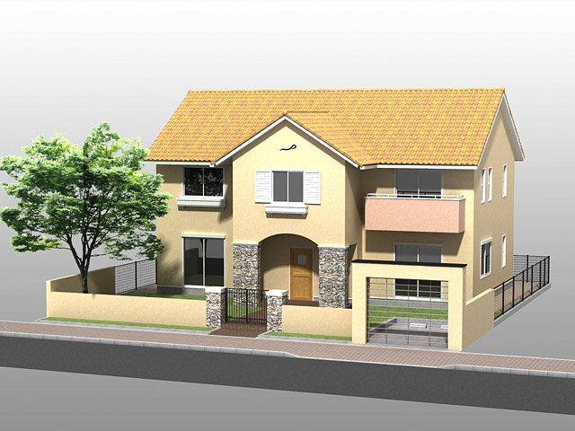 perspective house05 3D-Modell .c4d .max .obj .3ds .fbx .stl .blend 