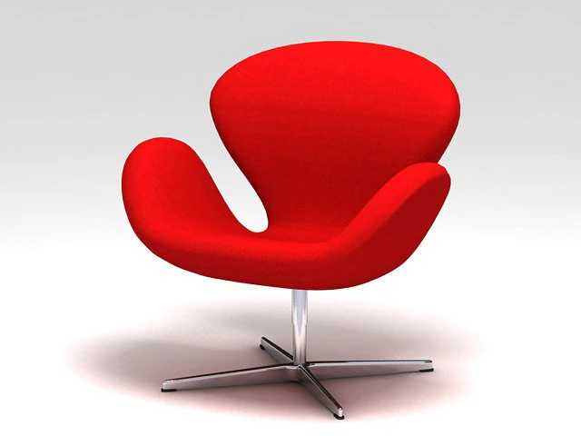 swan chair 3D Model .c4d .max .obj .3ds .fbx .stl .blend 