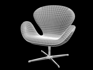 swan chair Modello 3D