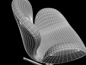 swan chair Modello 3D