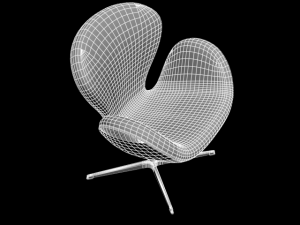 swan chair Modello 3D