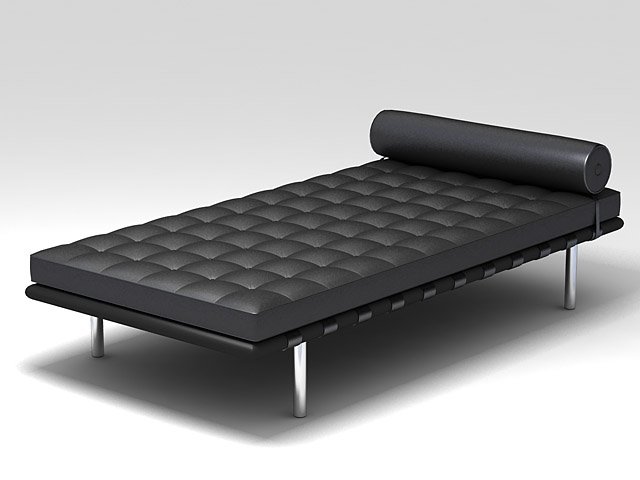 daybed Modello 3D .c4d .max .obj .3ds .fbx .stl .blend 