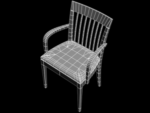 roz wood chair Modèle 3D