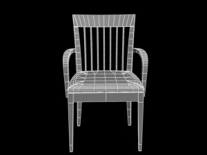 roz wood chair 3D Model