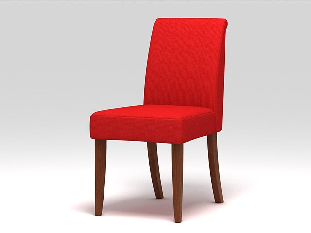 poppy red chair 3D Модель .c4d .max .obj .3ds .fbx .stl .blend 