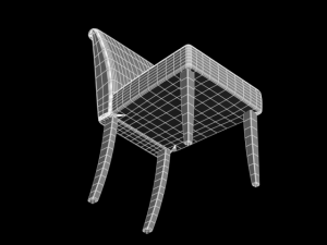 poppy red chair 3D Модель