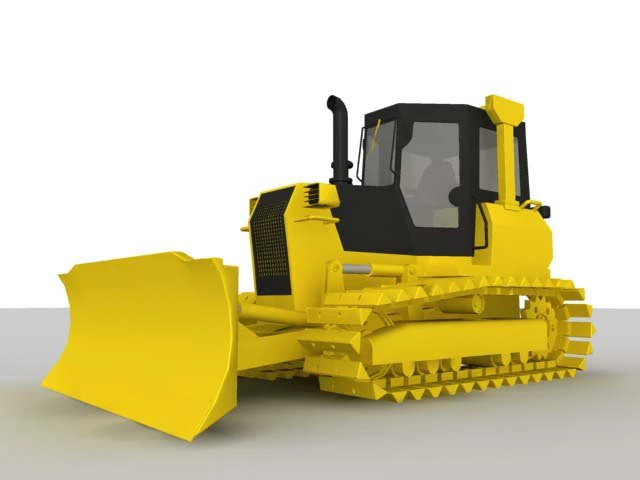 bulldozer 3D Model .c4d .max .obj .3ds .fbx .stl .blend 