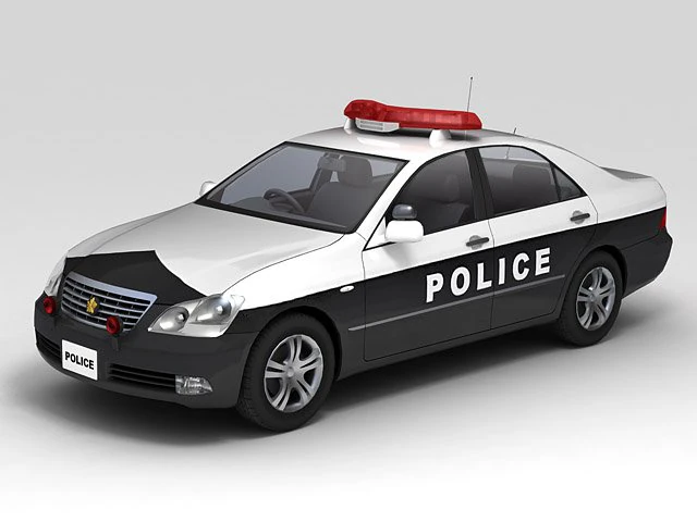 police car 3D Model .c4d .max .obj .3ds .fbx .stl .blend 