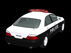 police car Modello 3D