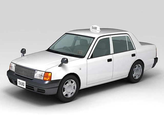 taxi 3D Model .c4d .max .obj .3ds .fbx .stl .blend 