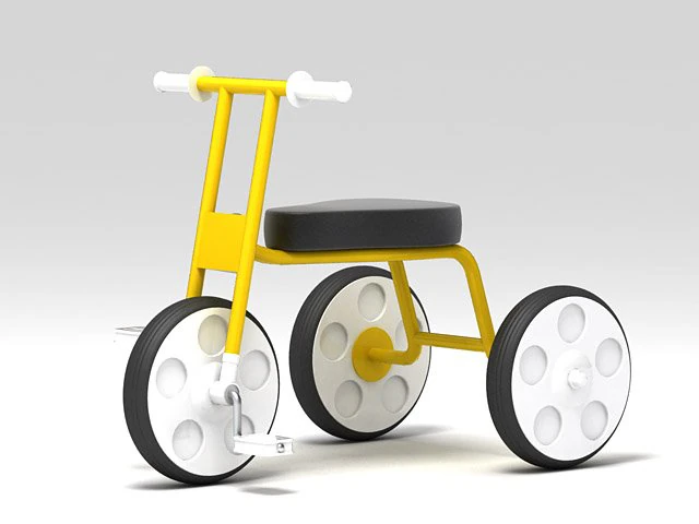 tricycle 3D Model .c4d .max .obj .3ds .fbx .stl .blend 
